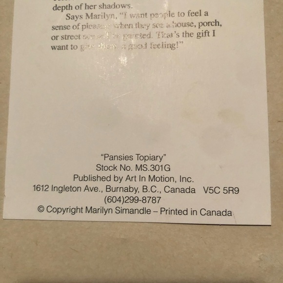 Art In Motion 'Pansies Topiary' Print and ‘English Cottage’ print - Picture 4 of 14